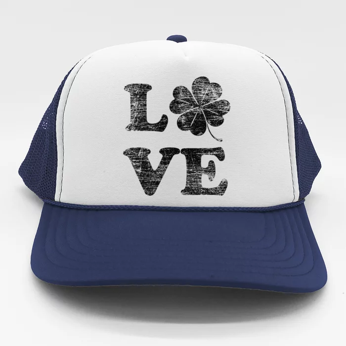 Shamrock Love Saint Patricks Day Trucker Hat