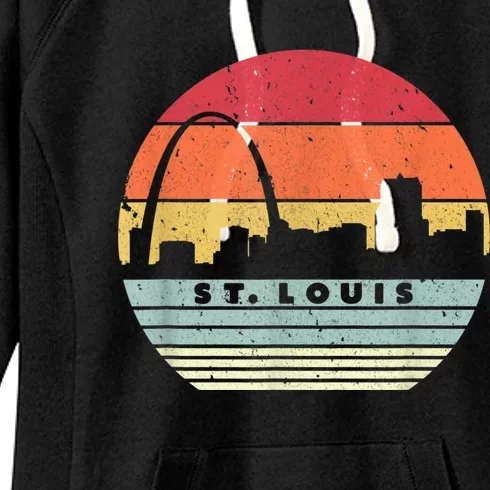 St. Louis Souvenir Shirt. Retro Style USA Skyline Women's Fleece Hoodie