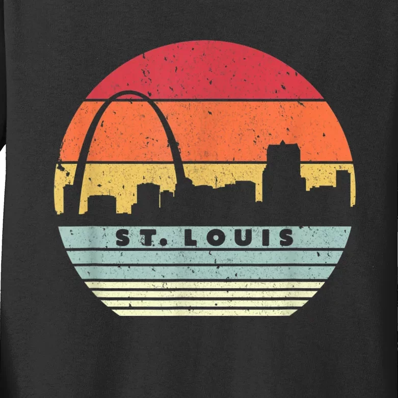 Retro Saint Louis Missouri Skyline Long Sleeve T-Shirt – Really Awesome  Shirts