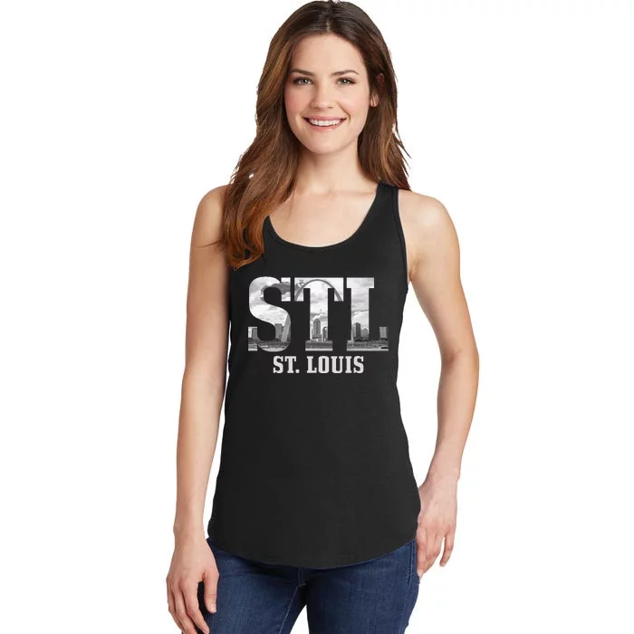 St. Louis STL Skyline Pride Missouri Vintage Ladies Essential Tank