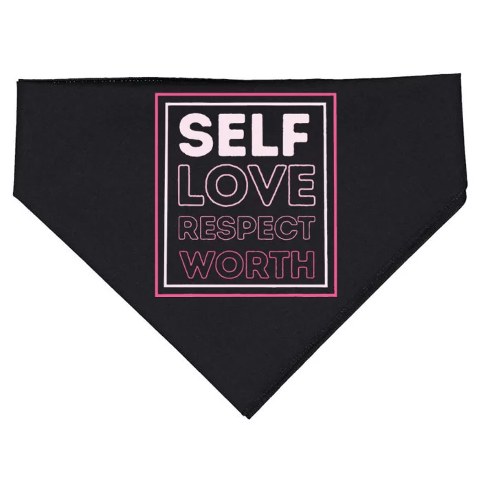 Self Love Self Respect Self Worth Empowerment Confidence USA-Made Doggie Bandana