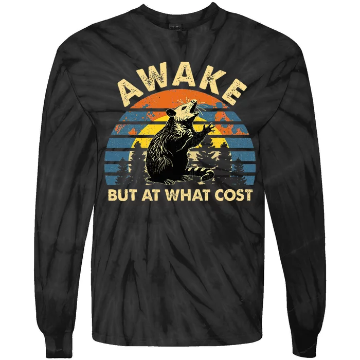 Spoonie Life Sleep Possum – Awake But At What Cost Tie-Dye Long Sleeve Shirt