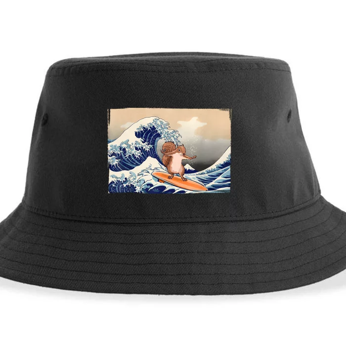 Squirrel Lover Squirrel Art Funny Surf Funny Squirrel Sustainable Bucket Hat