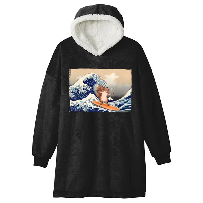 Squirrel Lover Squirrel Art Funny Surf Funny Squirrel Hooded Wearable Blanket