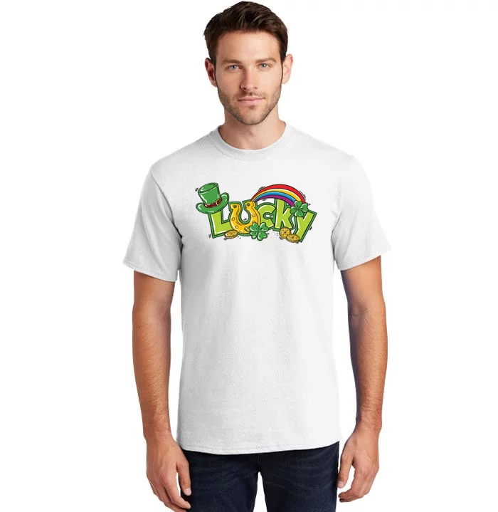 Shamrock Lucky St Patricks Day Cute Tall T-Shirt