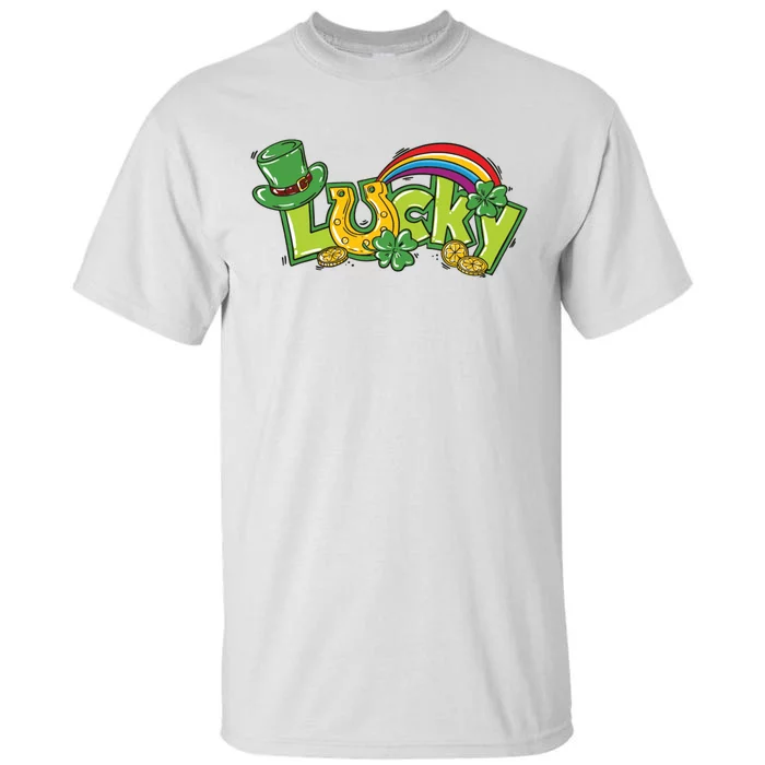 Shamrock Lucky St Patricks Day Cute Tall T-Shirt