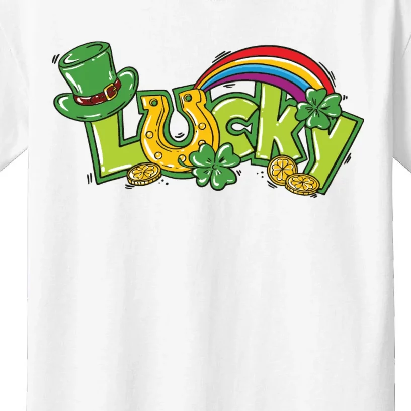 Shamrock Lucky St Patricks Day Cute Kids T-Shirt