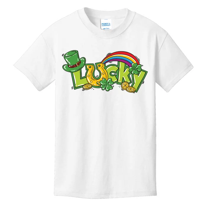 Shamrock Lucky St Patricks Day Cute Kids T-Shirt