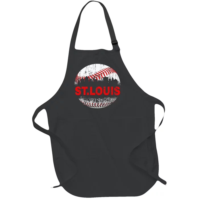 St. Louis Souvenir Baseball City Downtown I Love St. Louis Full-Length Apron With Pocket