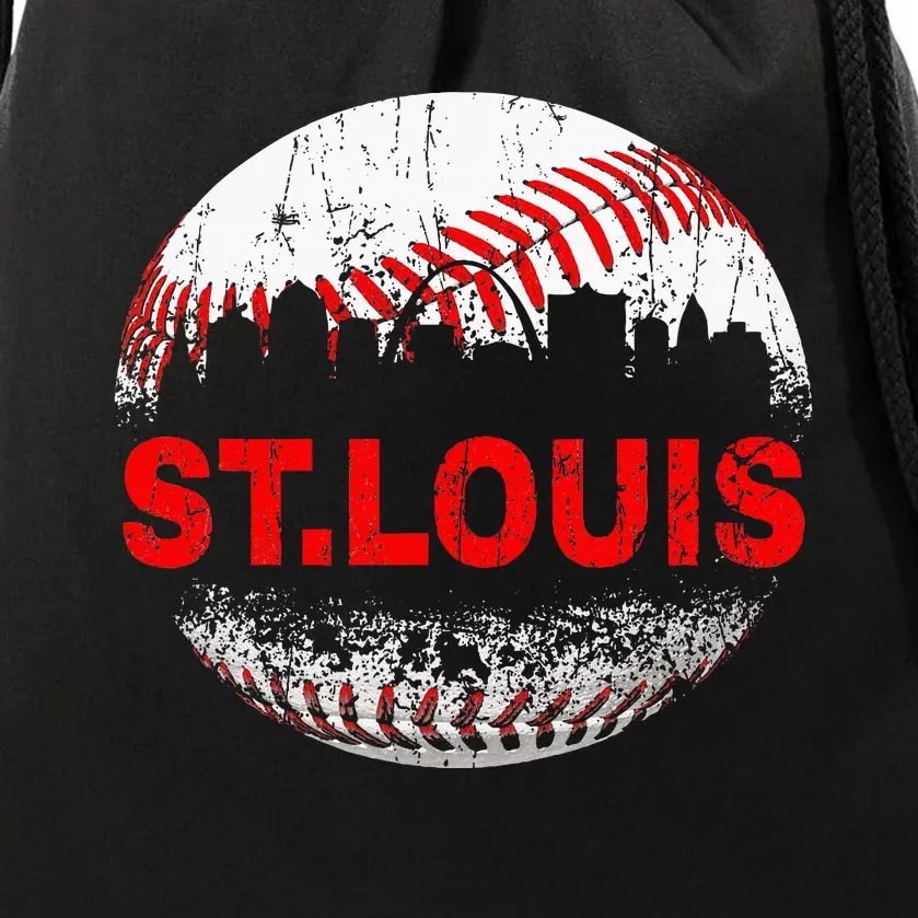 St. Louis Souvenir Baseball City Downtown I Love St. Louis Drawstring Bag