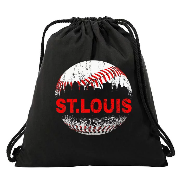 St. Louis Souvenir Baseball City Downtown I Love St. Louis Drawstring Bag