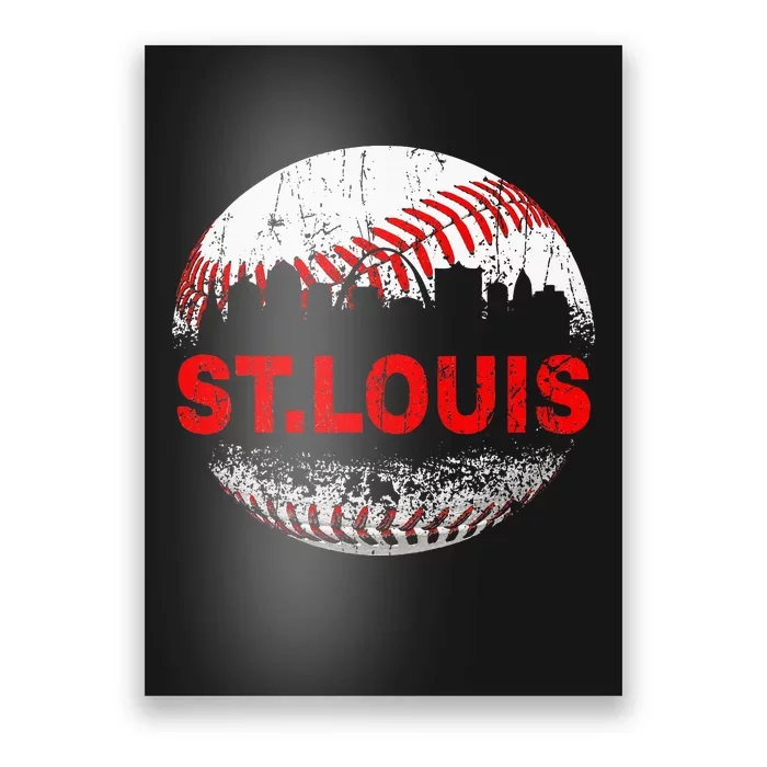 St. Louis Souvenir Baseball City Downtown I Love St. Louis Poster