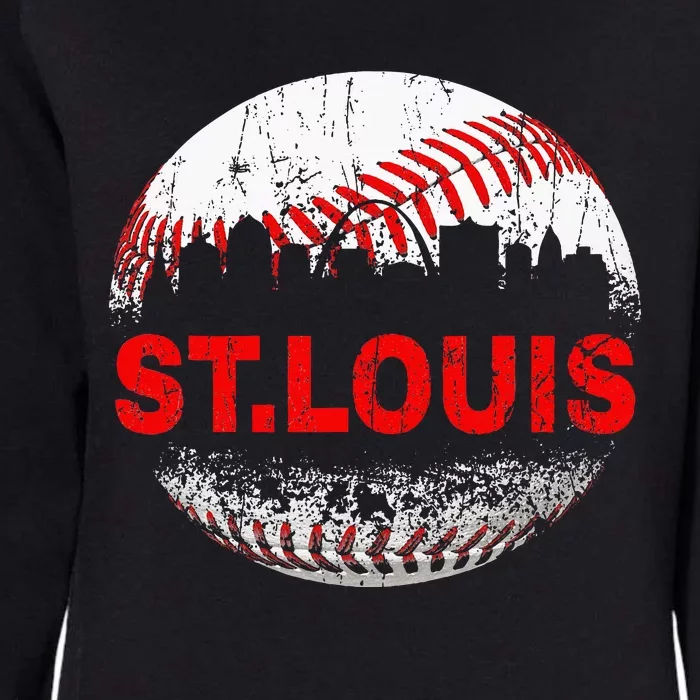 St. Louis Souvenir Baseball City Downtown I Love St. Louis Womens California Wash Sweatshirt