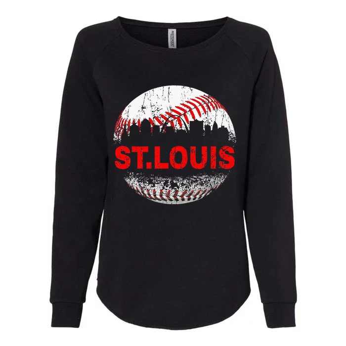 St. Louis Souvenir Baseball City Downtown I Love St. Louis Womens California Wash Sweatshirt