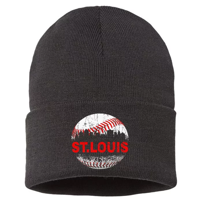 St. Louis Souvenir Baseball City Downtown I Love St. Louis Sustainable Knit Beanie