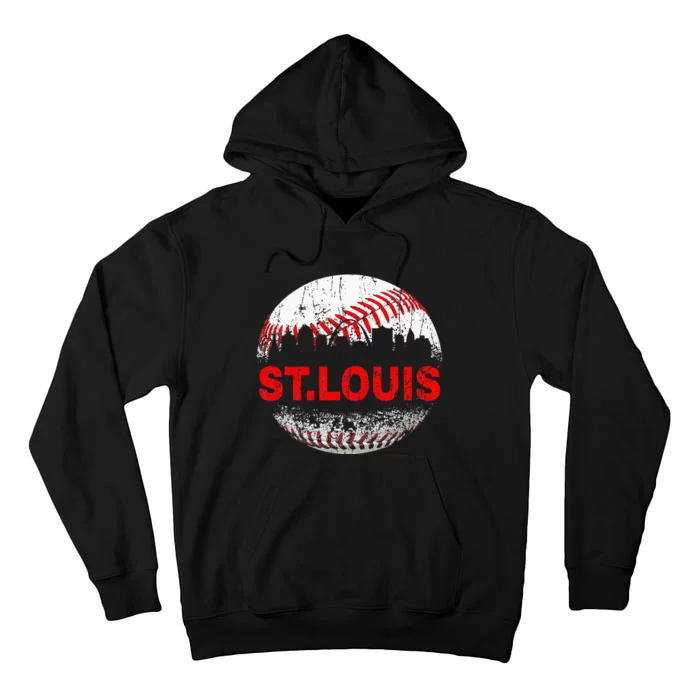 St. Louis Souvenir Baseball City Downtown I Love St. Louis Tall Hoodie