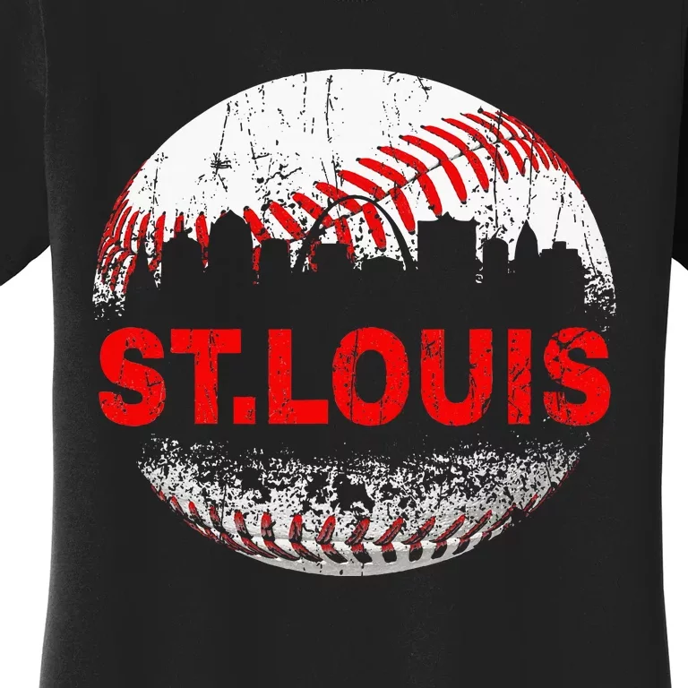 St. Louis Souvenir Baseball City Downtown I Love St. Louis Women's T-Shirt