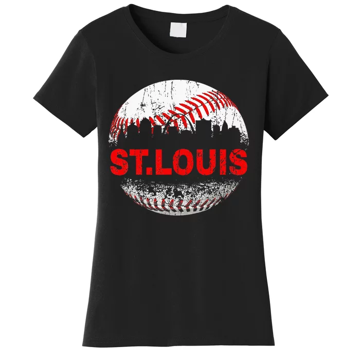 St. Louis Souvenir Baseball City Downtown I Love St. Louis Women's T-Shirt