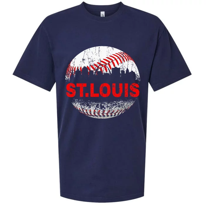 St. Louis Souvenir Baseball City Downtown I Love St. Louis Sueded Cloud Jersey T-Shirt