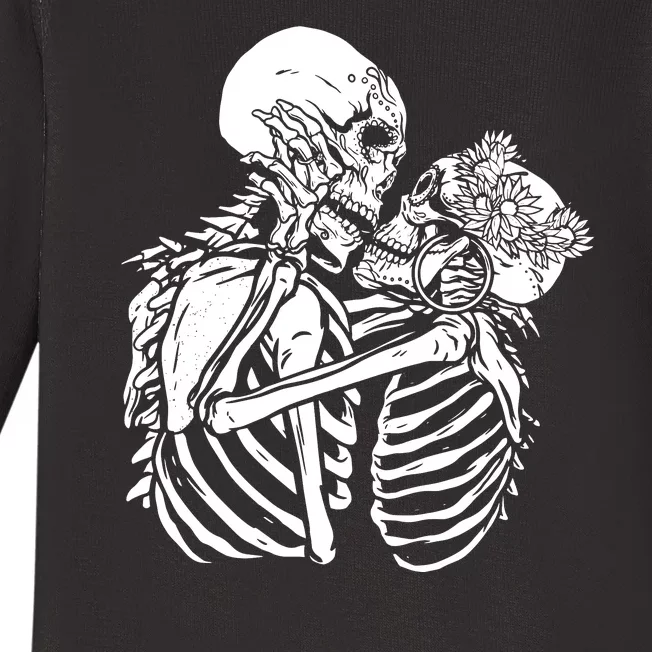 Skeleton Lovers Baby Long Sleeve Bodysuit