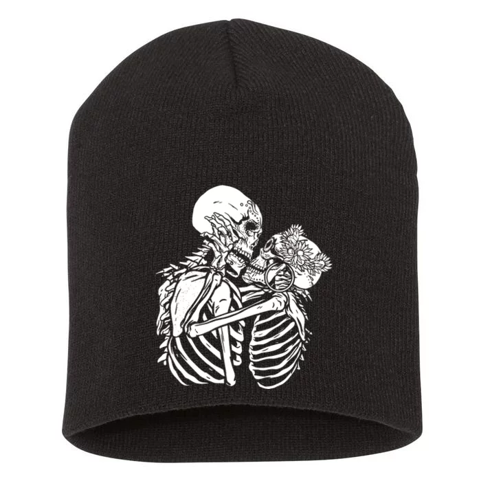 Skeleton Lovers Short Acrylic Beanie