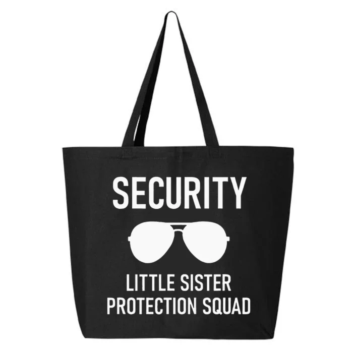 Security Little Sister Protection Squad Funny 25L Jumbo Tote