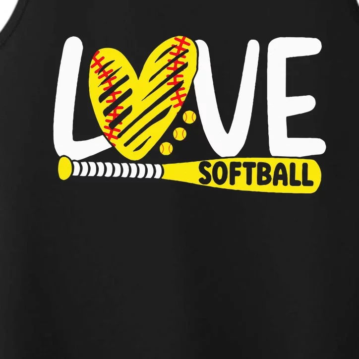 Softball Love Softball Performance Tank