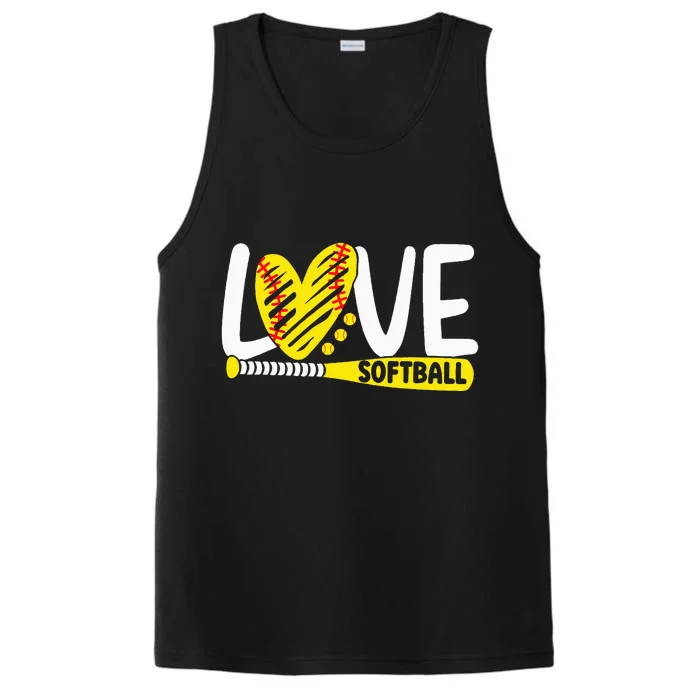 Softball Love Softball Performance Tank