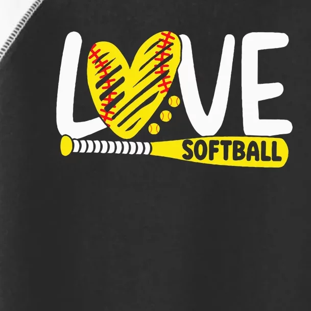 Softball Love Softball Toddler Fine Jersey T-Shirt