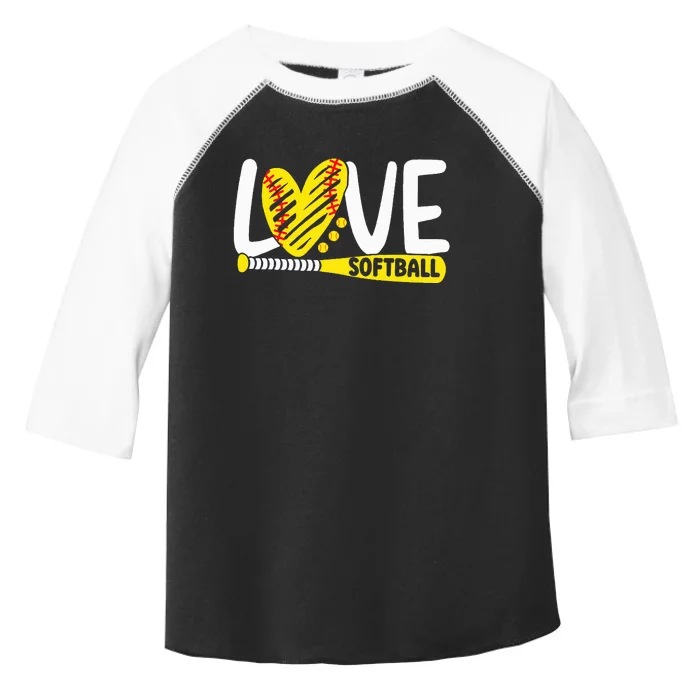 Softball Love Softball Toddler Fine Jersey T-Shirt