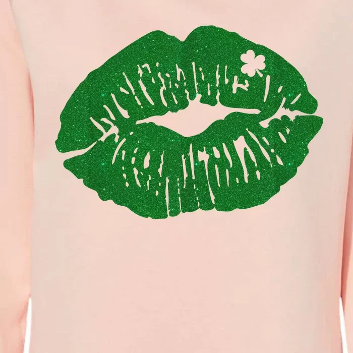 Shamrock Lip St Patricks Day Womens California Wash Sweatshirt