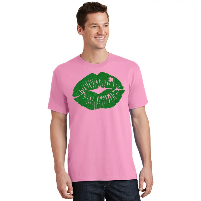 Shamrock Lip St Patricks Day T-Shirt