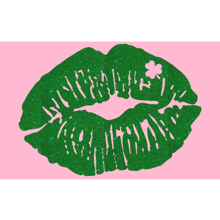 Shamrock Lip St Patricks Day Bumper Sticker