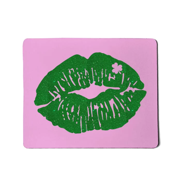 Shamrock Lip St Patricks Day Mousepad