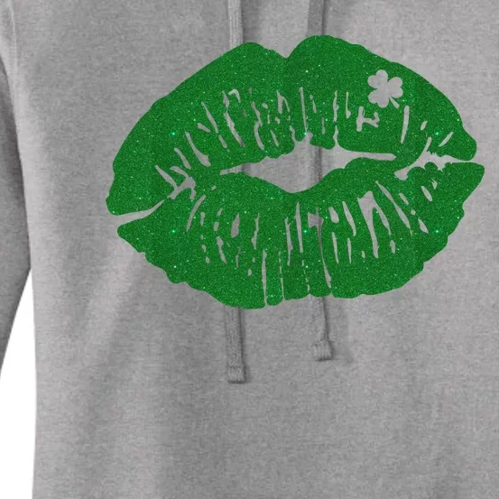 Shamrock Lip St Patricks Day Women's Pullover Hoodie