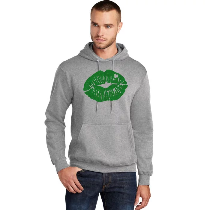 Shamrock Lip St Patricks Day Tall Hoodie