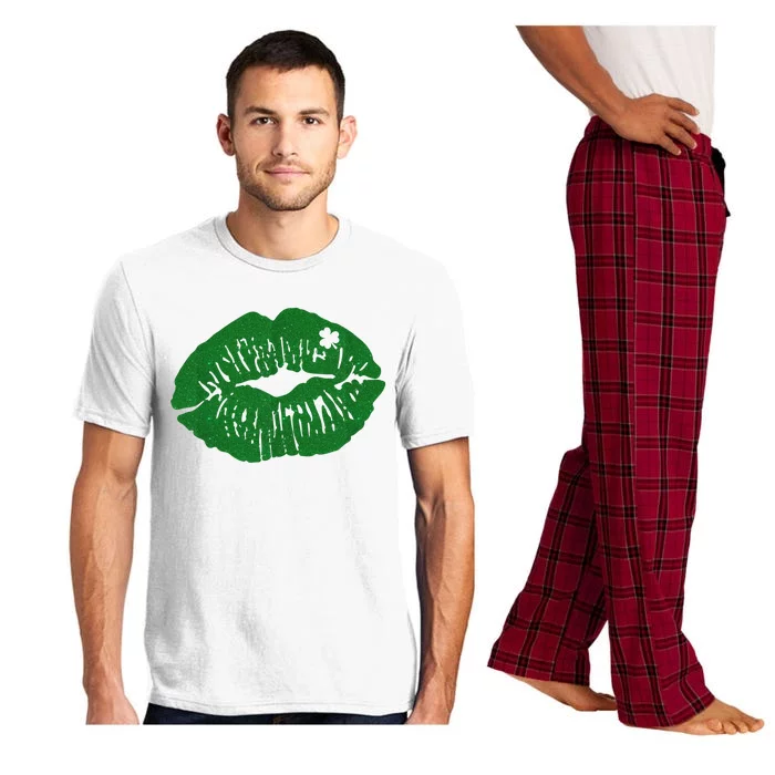 Shamrock Lip St Patricks Day Pajama Set