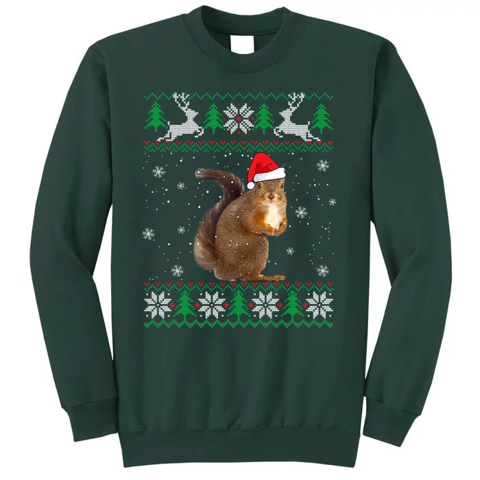 Squirrel Lover Santa Hat Animals Gift For Xmas Sweatshirt