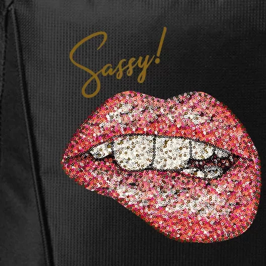 Sassy Lips Sexy Girl Graphic Sexy Lips Biting City Backpack