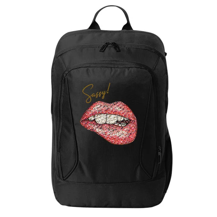 Sassy Lips Sexy Girl Graphic Sexy Lips Biting City Backpack