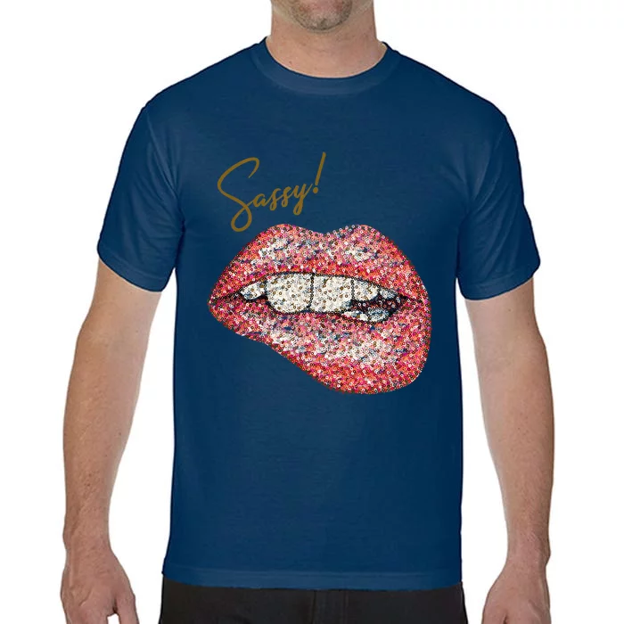 Sassy Lips Sexy Girl Graphic Sexy Lips Biting Comfort Colors T-Shirt