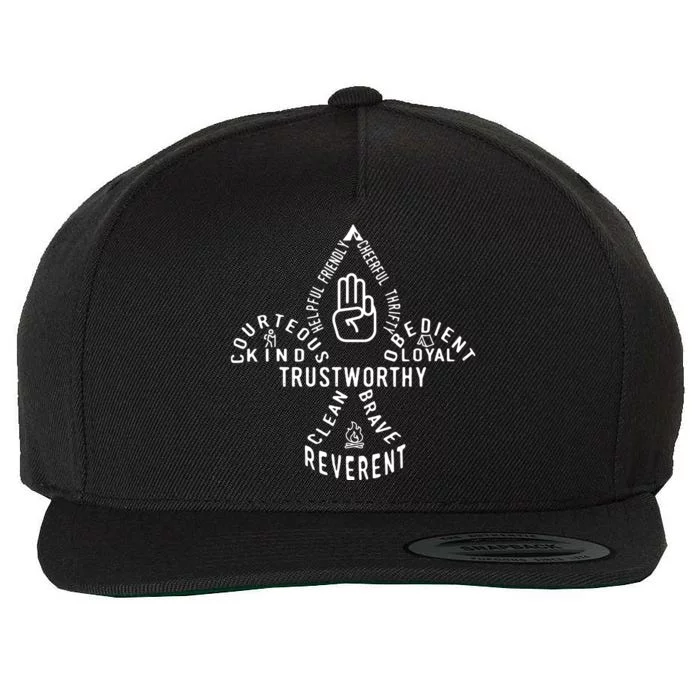 Scouting Law Scouting Outdoor Wool Snapback Cap