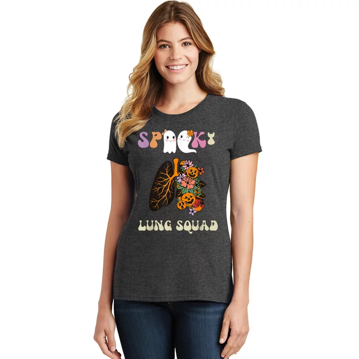 Spooky Lung Squad Respiratory Therapist Halloween Women's T-Shirt