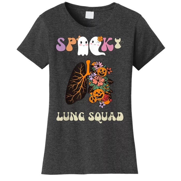 Spooky Lung Squad Respiratory Therapist Halloween Women's T-Shirt