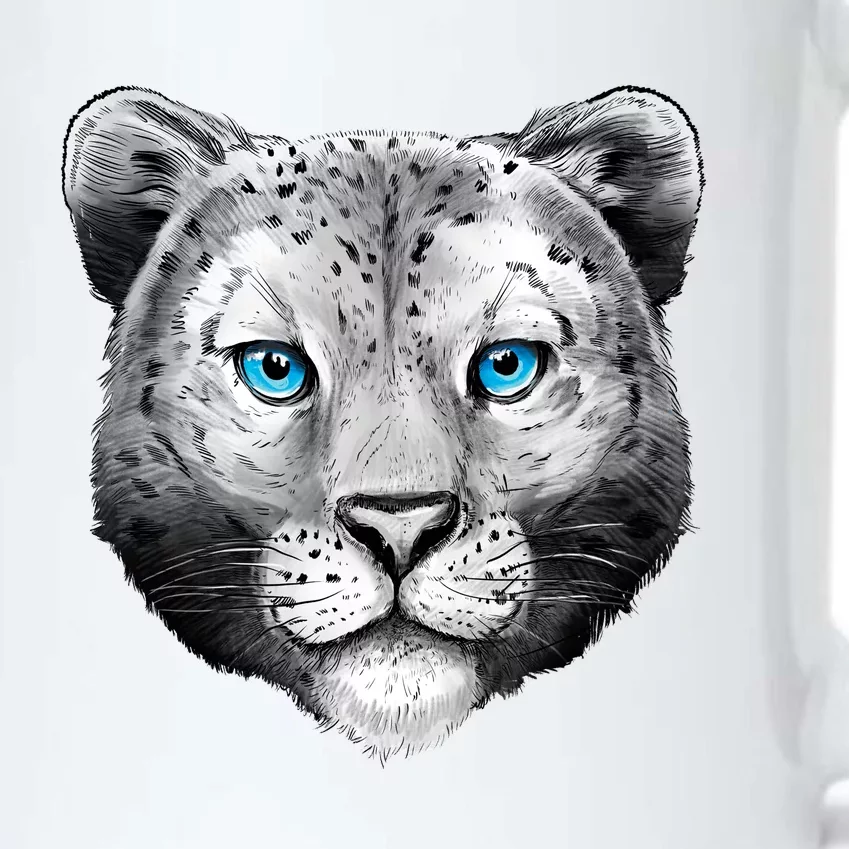 Snow Leopard Black Color Changing Mug