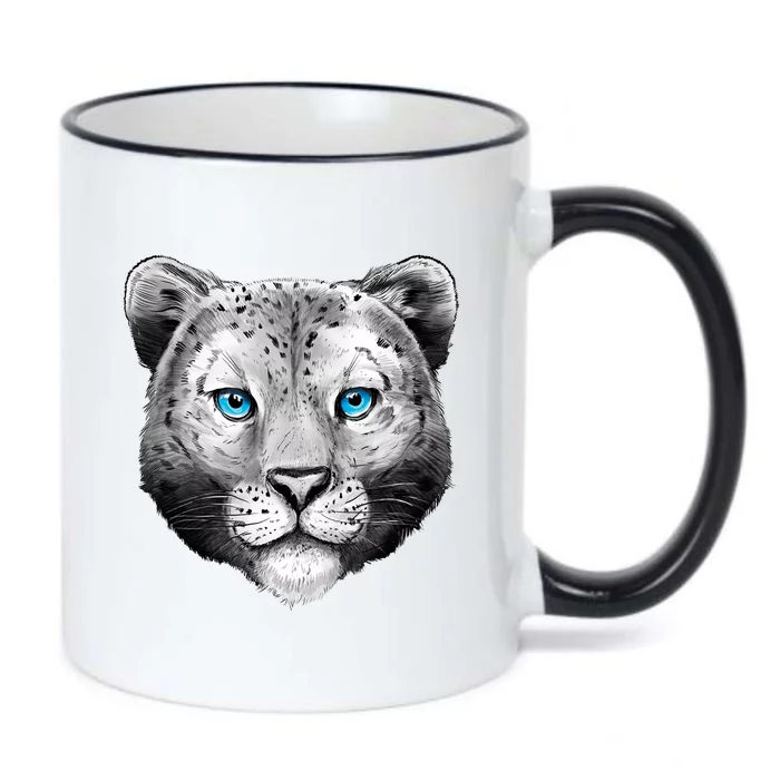 Snow Leopard Black Color Changing Mug