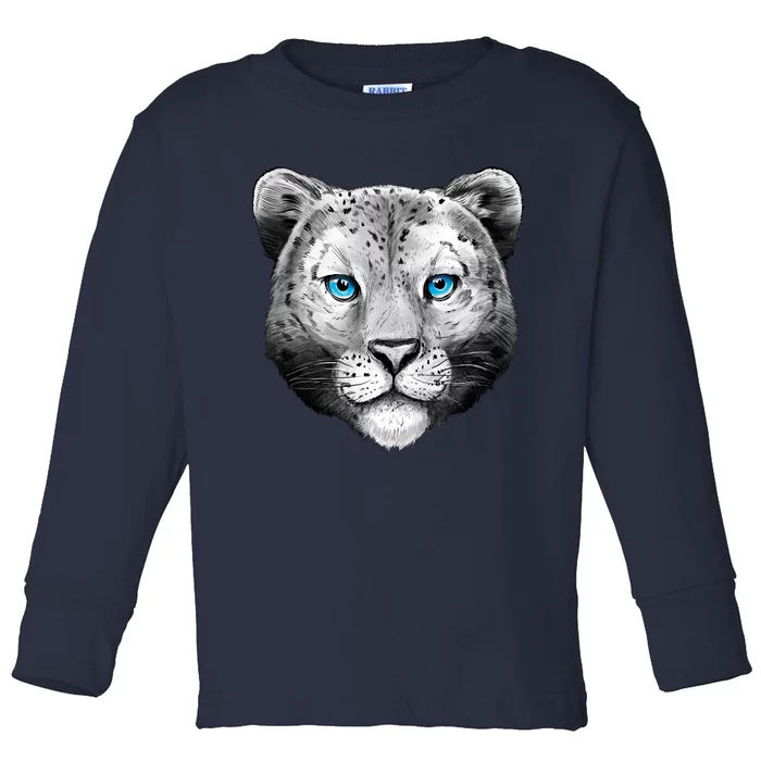 Snow Leopard Toddler Long Sleeve Shirt