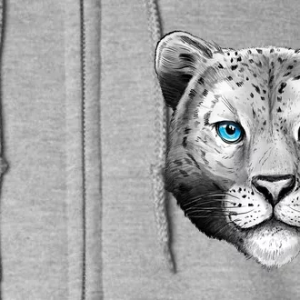 Snow Leopard Full Zip Hoodie