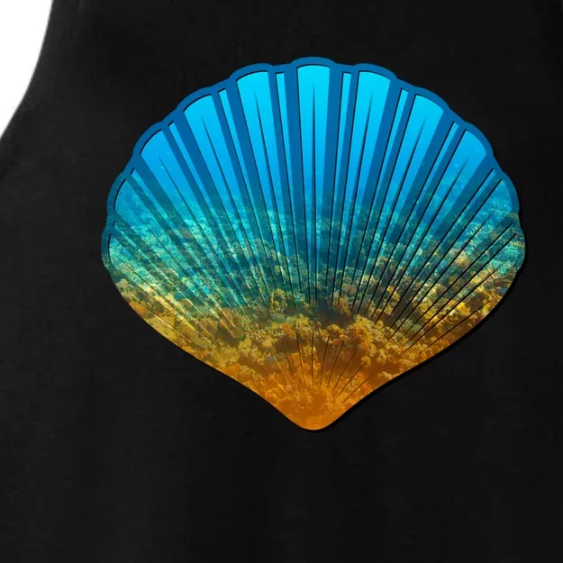 Seashell Lovers Silhouette Earth Day And Ocean Week Gift Ladies Tri-Blend Wicking Tank