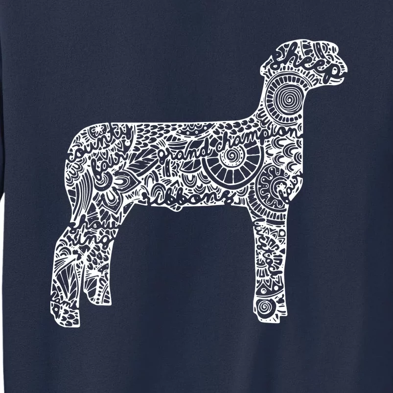 Sheepp Livestock Show Mandala Lamb Ram Stock Show Sweatshirt